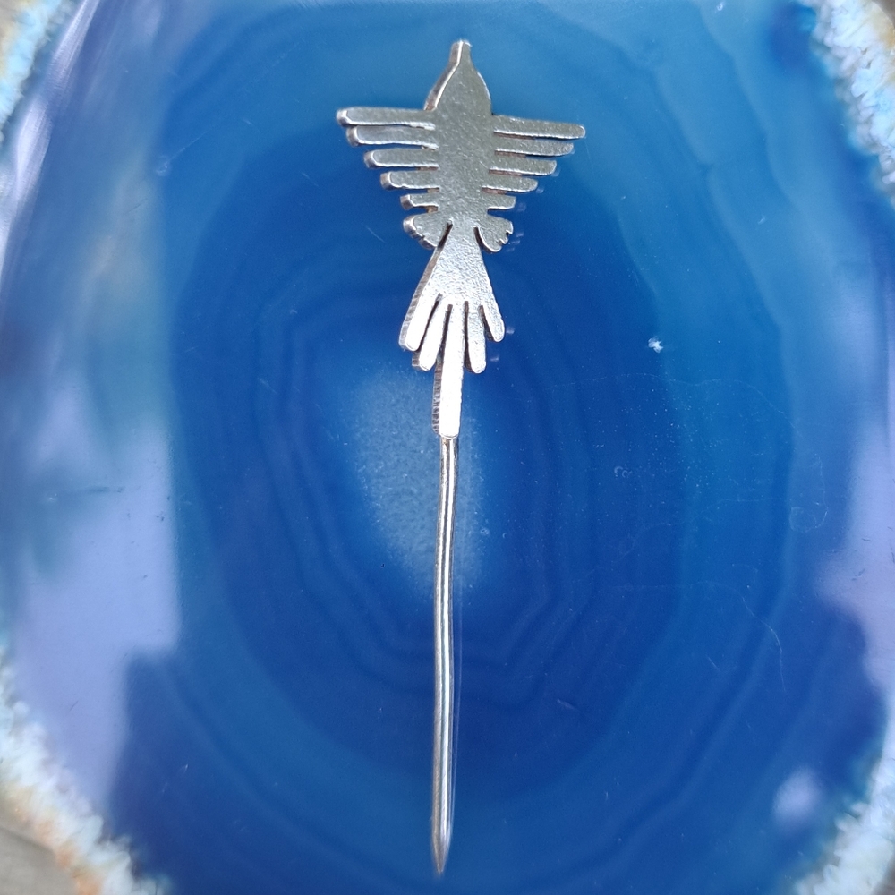 Sterling silver 925 bird stick pin - Picture 3 of 6